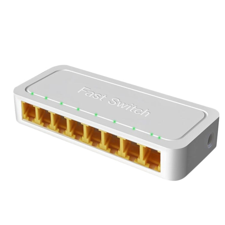 8-Ports 100M RJ45 Mini Switch Home Plug-and-Play Bypass Unmanaged Network Splitter for Bedroom Network Monitoring 8-Ports 100M RJ45 Mini Switch Home Plug-and-Play Bypass Unmanaged Network Splitter for Bedroom Network Monitoring
